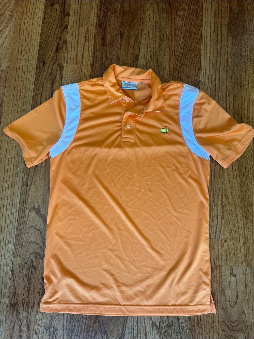 Masters Orange Polo with White Shoulder Panels